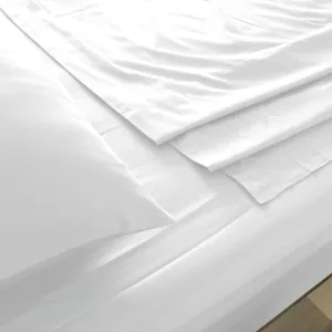 1000 Thread Count Bamboo Cotton Sheet & Quilt Cover Complete Set | King - White