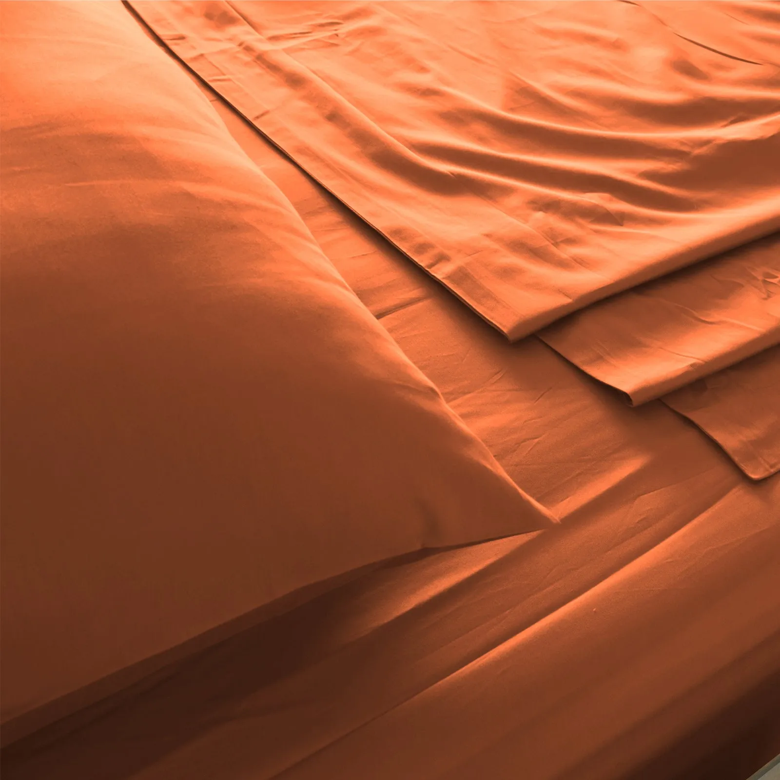 1000 Thread Count Bamboo Cotton Sheet & Quilt Cover Set | Queen | Cinnamon