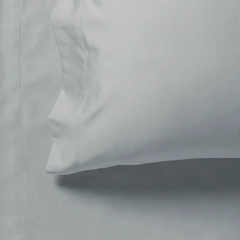 1000TC Single Size Bed Soft Flat & Fitted Sheet Set | Silver