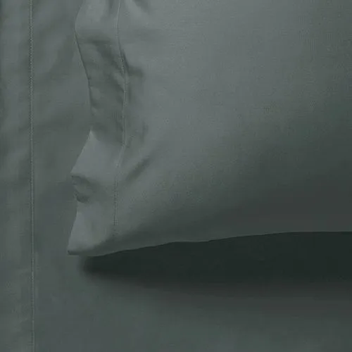 1000TC Ultra Soft Bed Sheet Set | King Single Size | Charcoal | Flat & Fitted