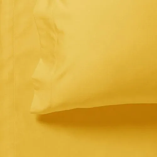 1000TC Ultra Soft Bed Sheet Set | King Size | Yellow | Flat & Fitted