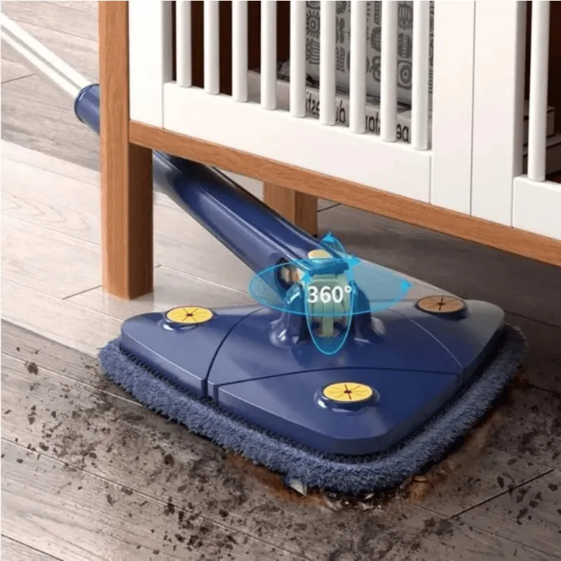 1set, Triangle 360 Rotating Cleaning Mop, Long Handle Floor Mop, Hands-free Wash Squeeze Mop, Wet And Dry Dual-use Cleaning Mop, For Floor Wall Ceiling Corner Glass, Cleaning Supplies, Cleaning Tool