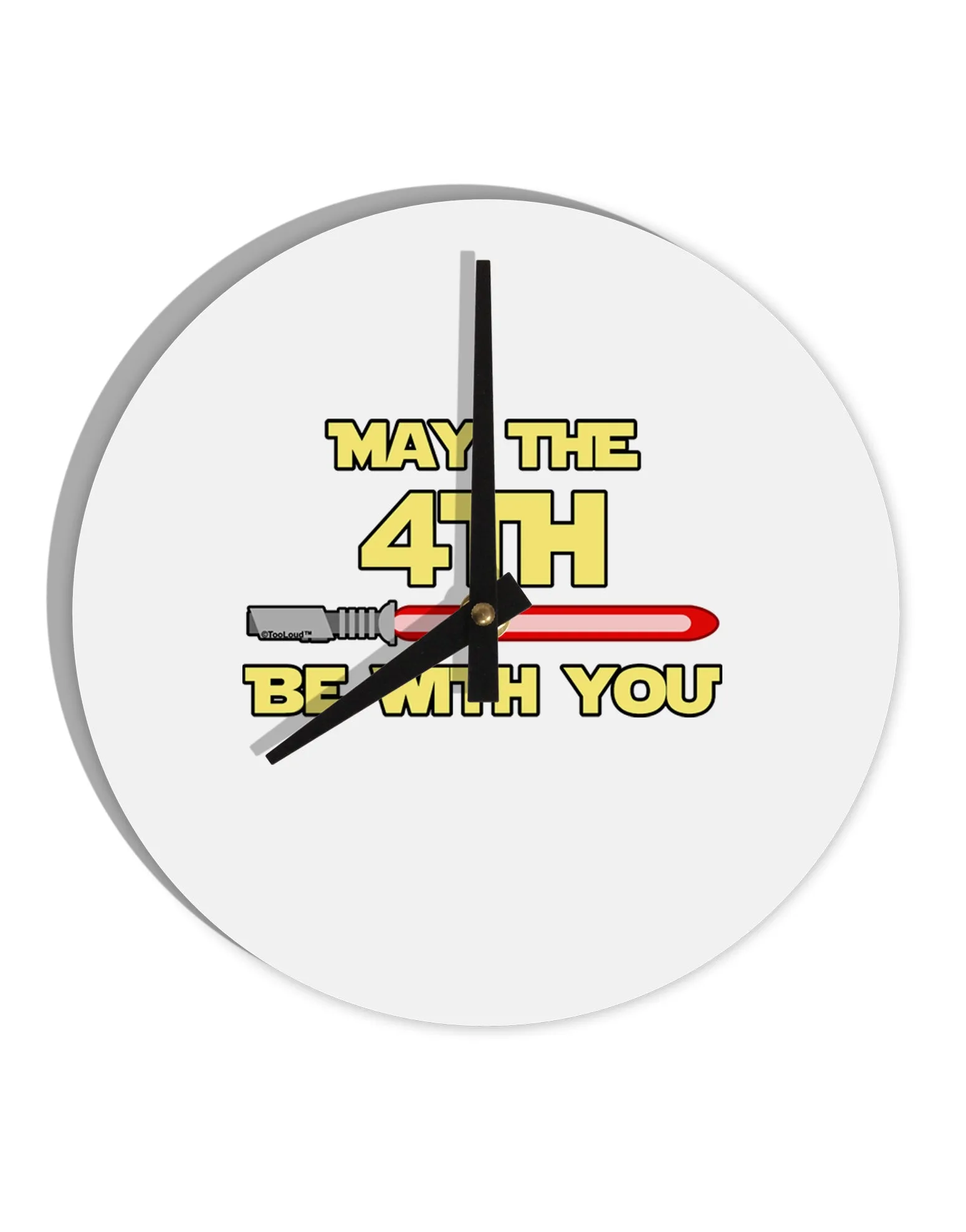 4th Be With You Beam Sword 10 InchRound Wall Clock  by TooLoud