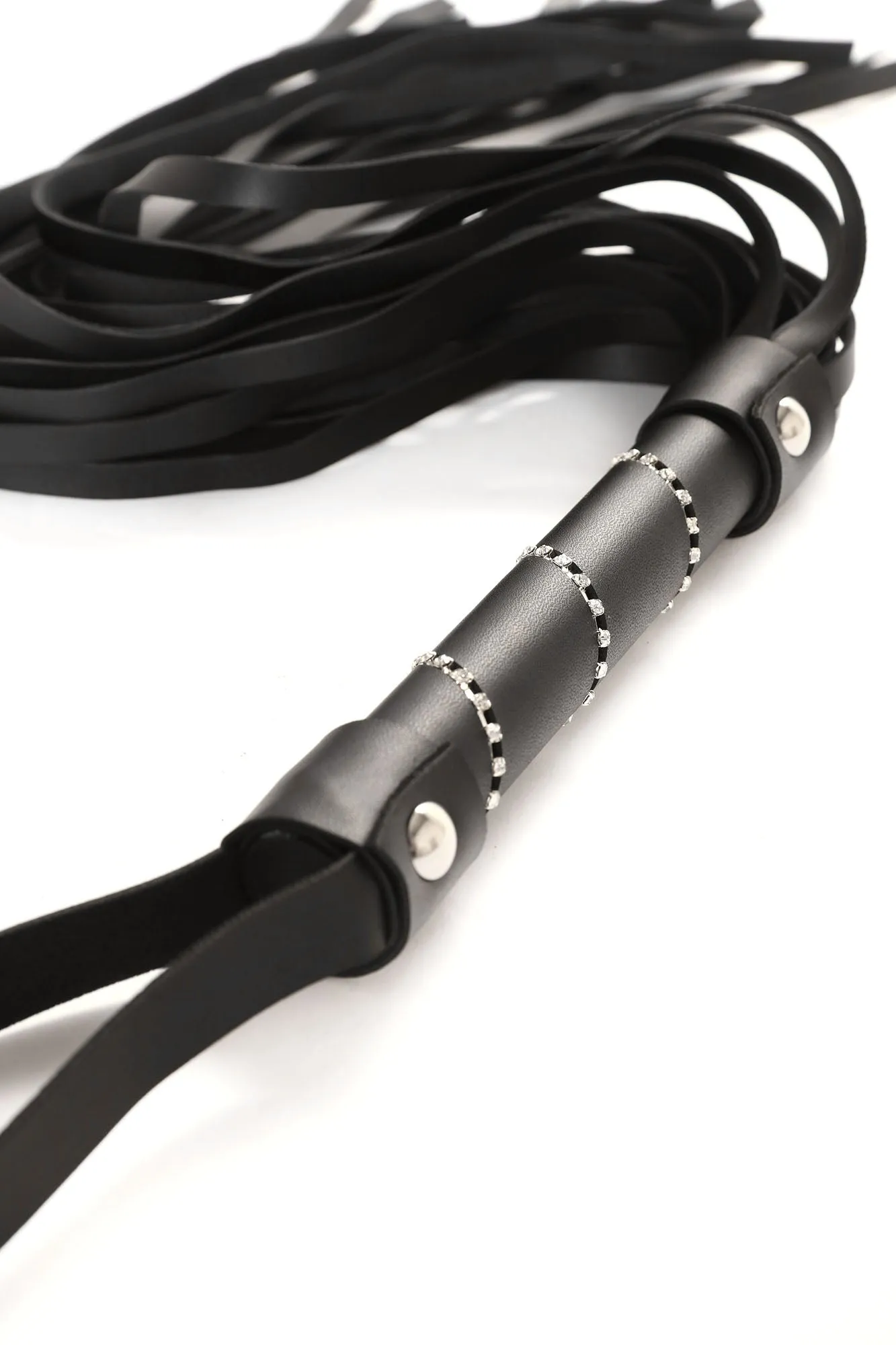 50 Shades Sexy Rhinestone Tassel Whip - Black