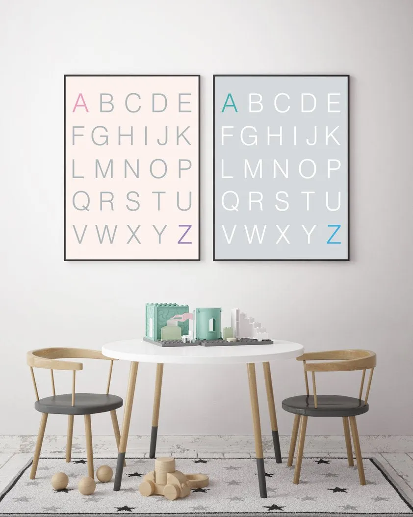 50x70cm Print - Alphabet Blush
