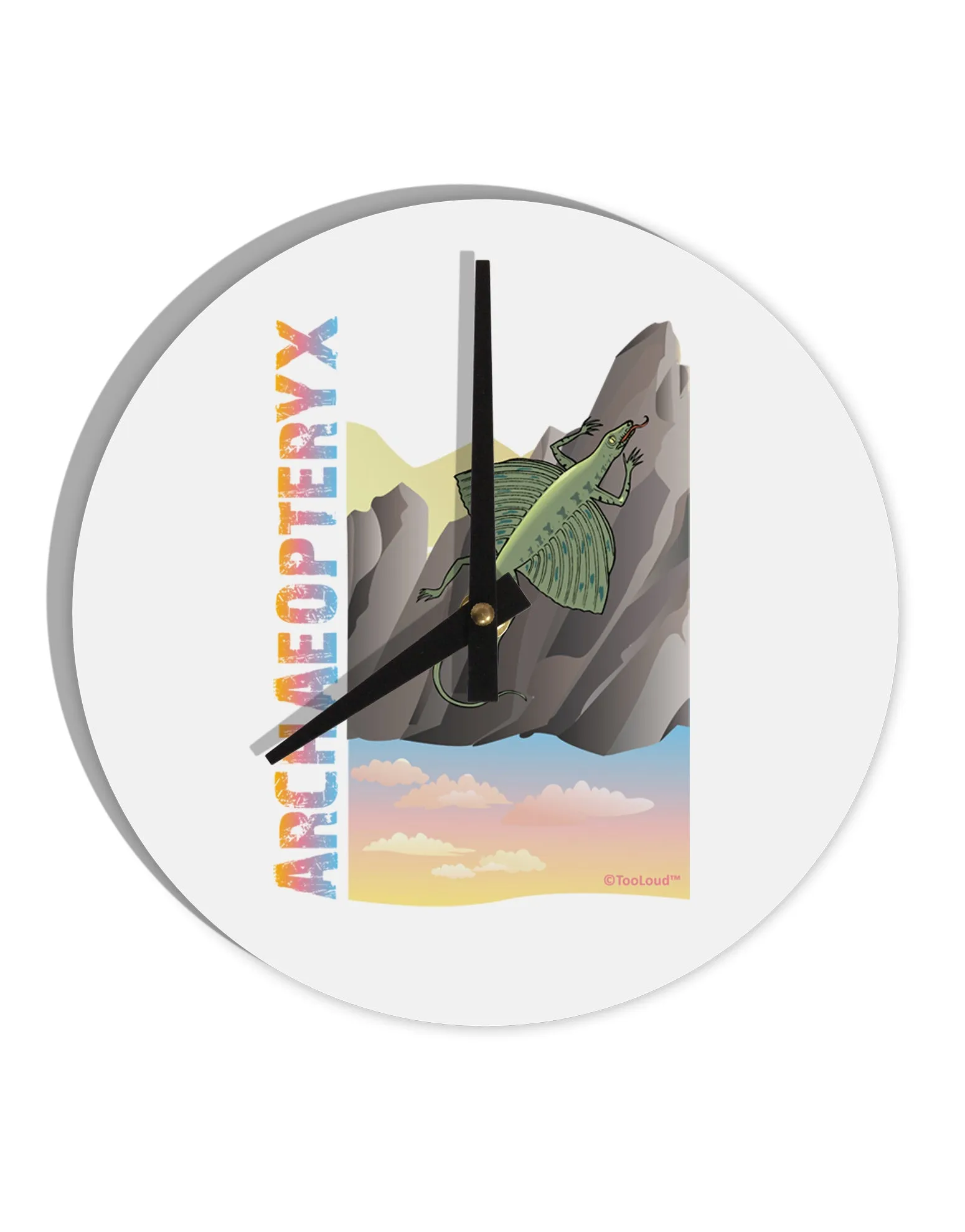 Archaopteryx - With Name 10 InchRound Wall Clock  by TooLoud