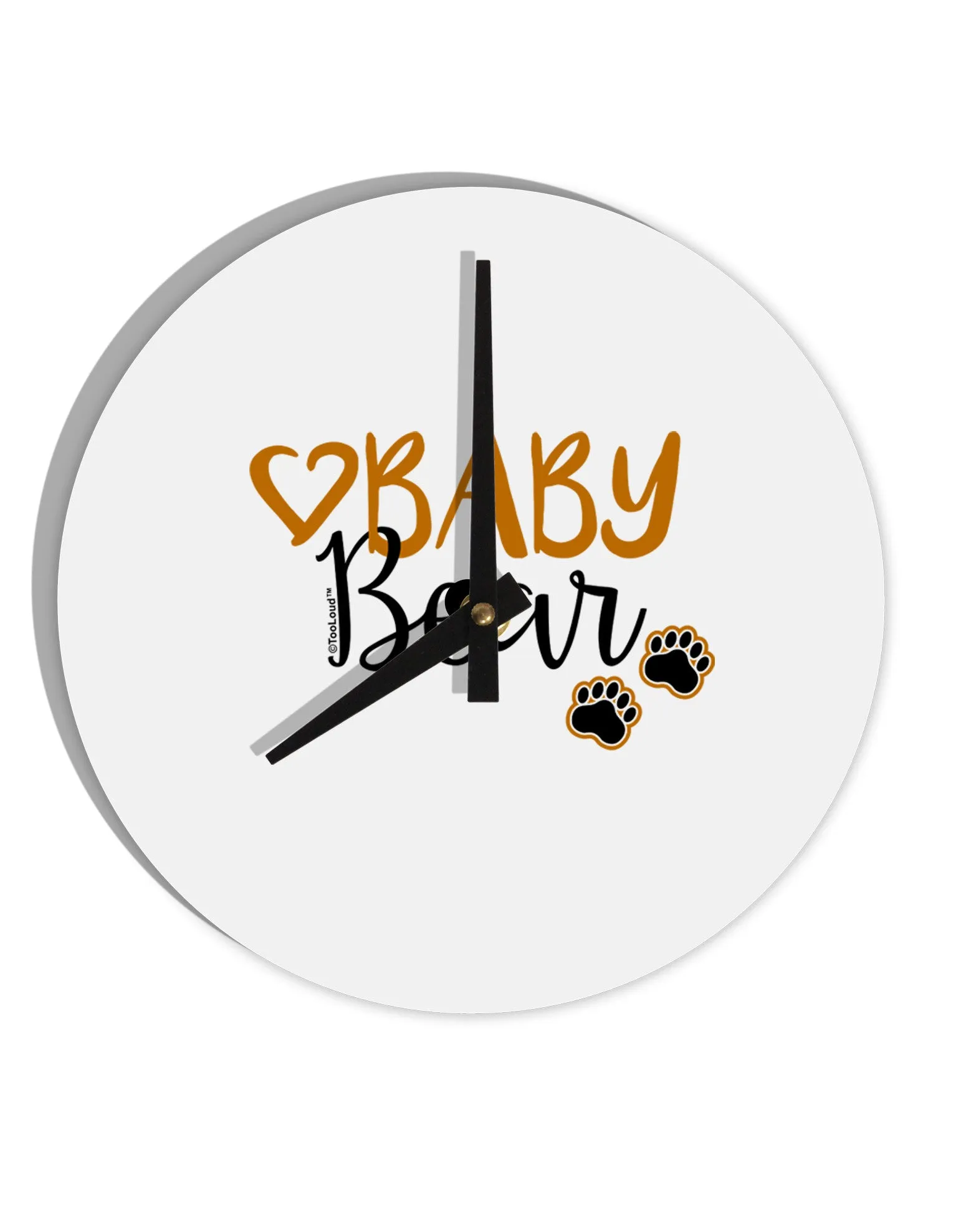 Baby Bear Paws 10 InchRound Wall Clock