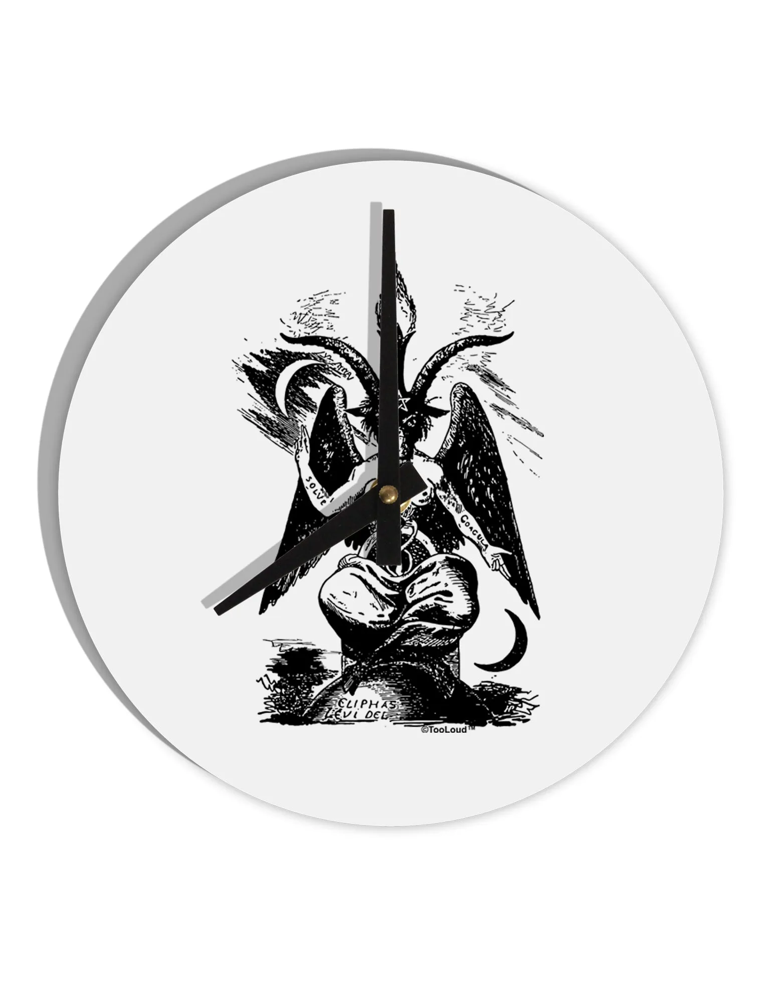Baphomet Illustration 10 InchRound Wall Clock  by TooLoud