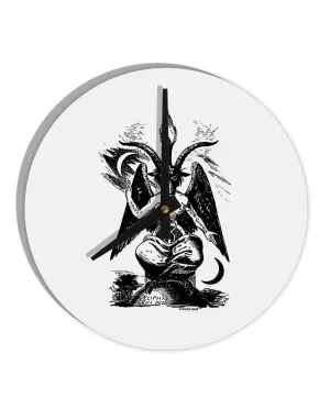 Baphomet Illustration 10 InchRound Wall Clock  by TooLoud