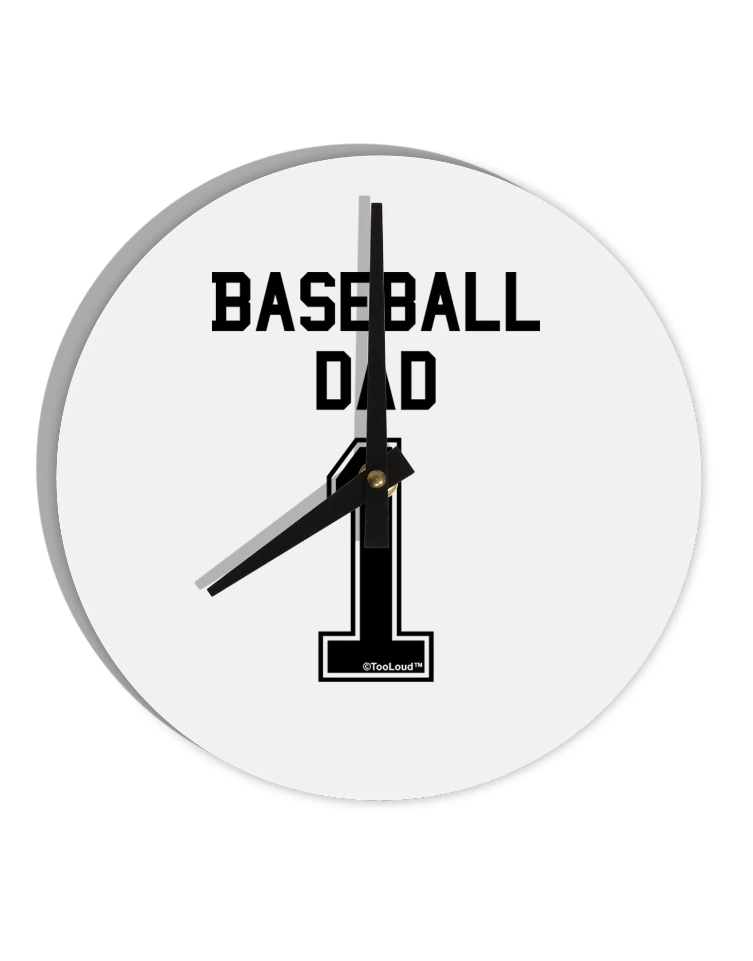 Baseball Dad Jersey 10 InchRound Wall Clock  by TooLoud