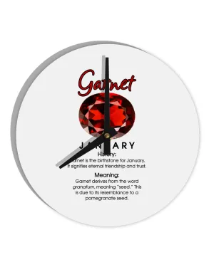 Birthstone Garnet 10 InchRound Wall Clock  by TooLoud
