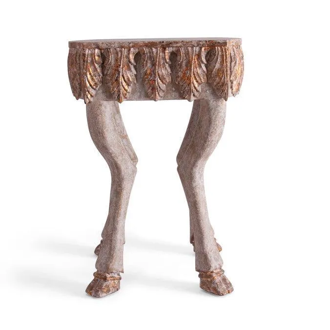 Bronzed Stag Leg Accent Table