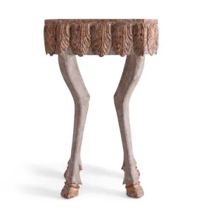 Bronzed Stag Leg Accent Table