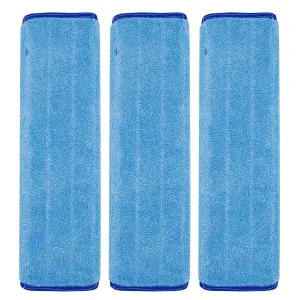 BULK CASE: Don Aslett Folded Edge Microfiber Mop Pad- 12", 18", 24"