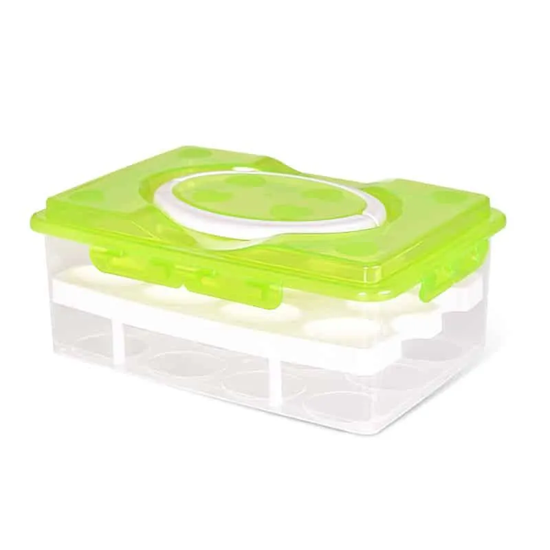 Capacious 2-Tiers Plastic Eggs Storage Box