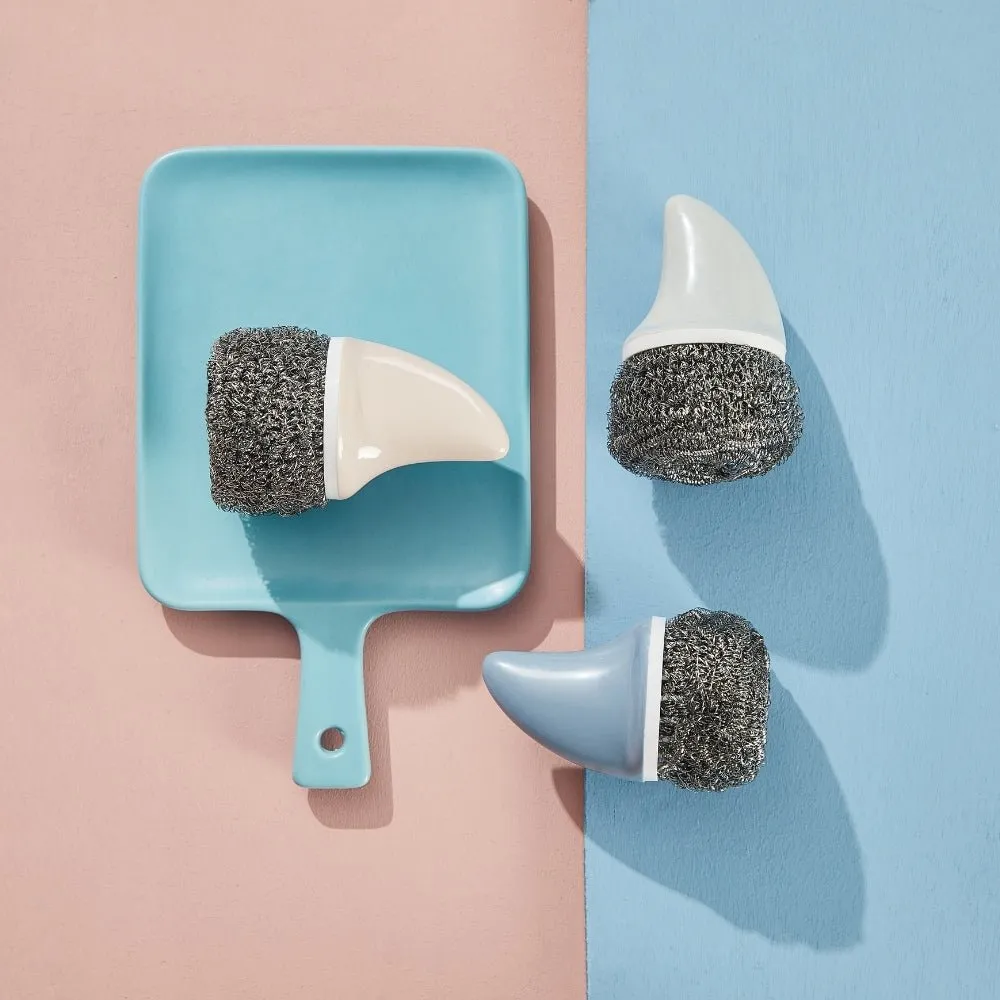 Cute Shark-Fin Pan Scrubber (with 1 scrub refill) by Multitasky