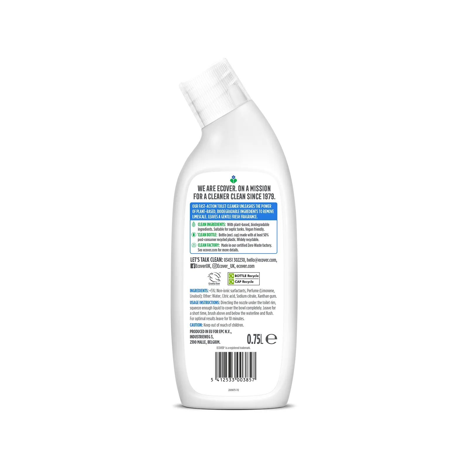 Fast-Action Toilet Cleaner - Sea Breeze & Sage 750ml