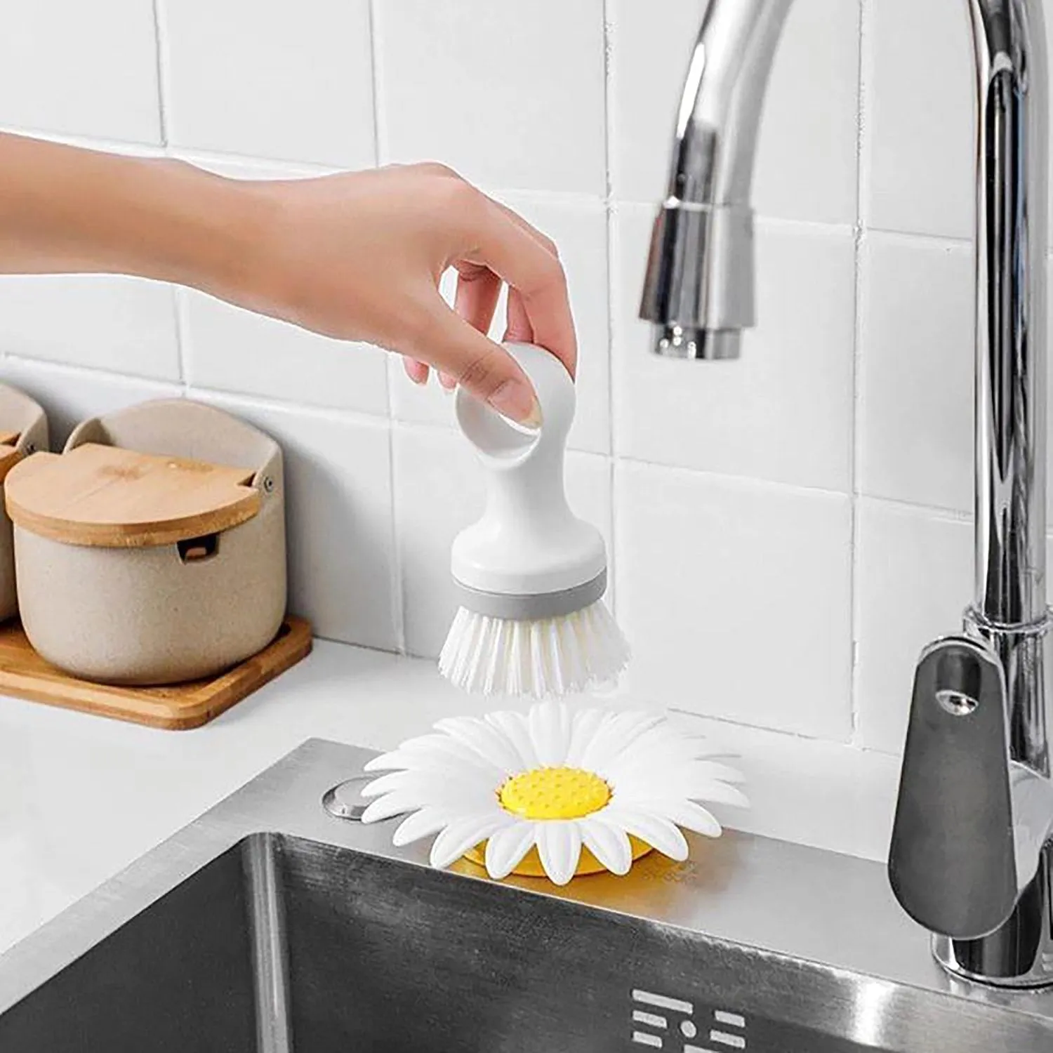 Flower Shape Portable Soap Dish Holder Soap Case