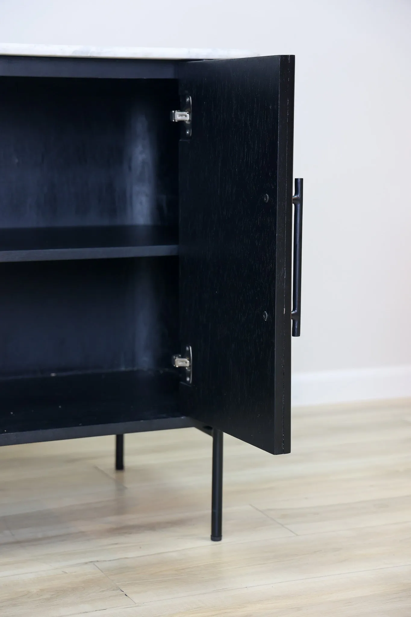 Gatsby Black Fluted Marble Cabinet