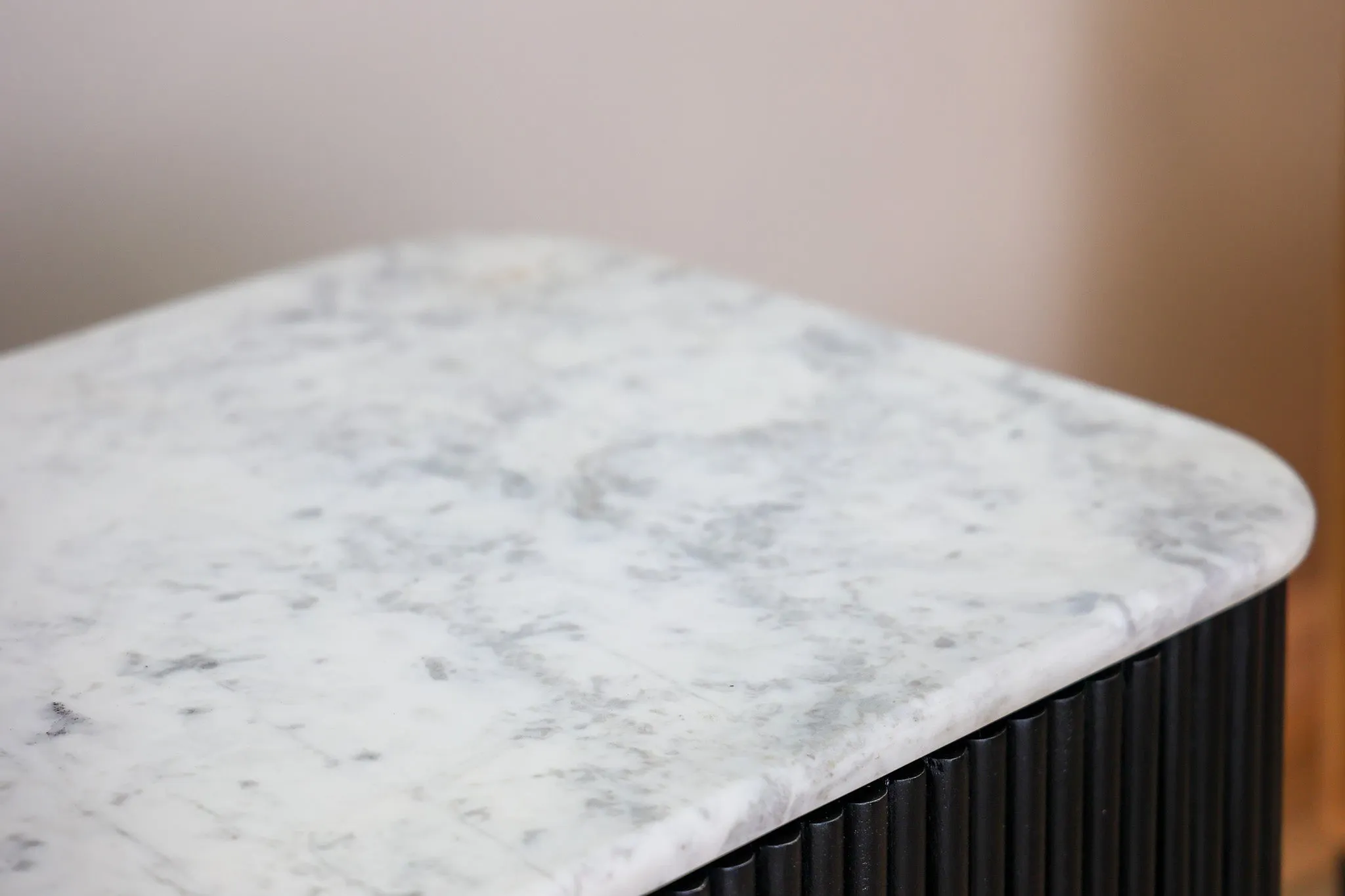 Gatsby Black Fluted Marble Cabinet