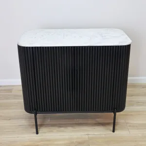Gatsby Black Fluted Marble Cabinet