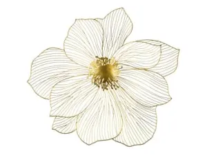 Gold Wire Flower Wall Art