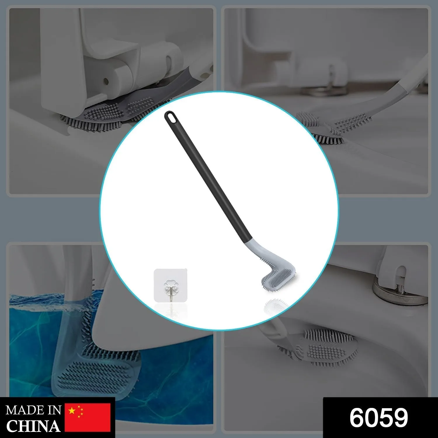 Golf Toilet Cleaner Brush  & Magic Sticker Holder