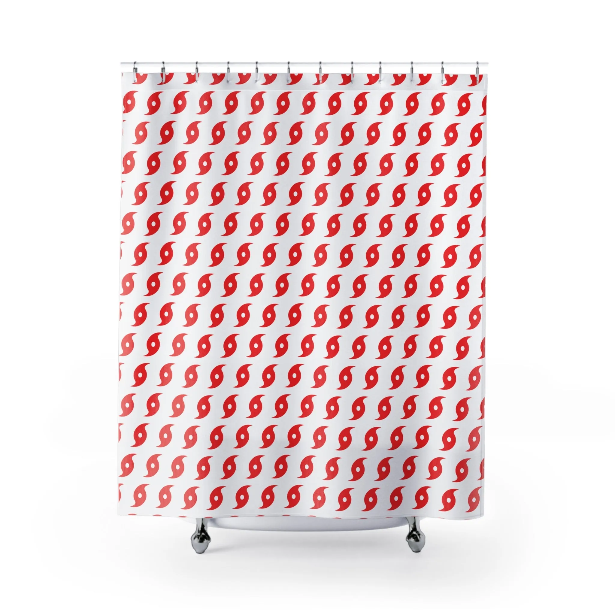 Hurricane Icon (Red) Shower Curtain