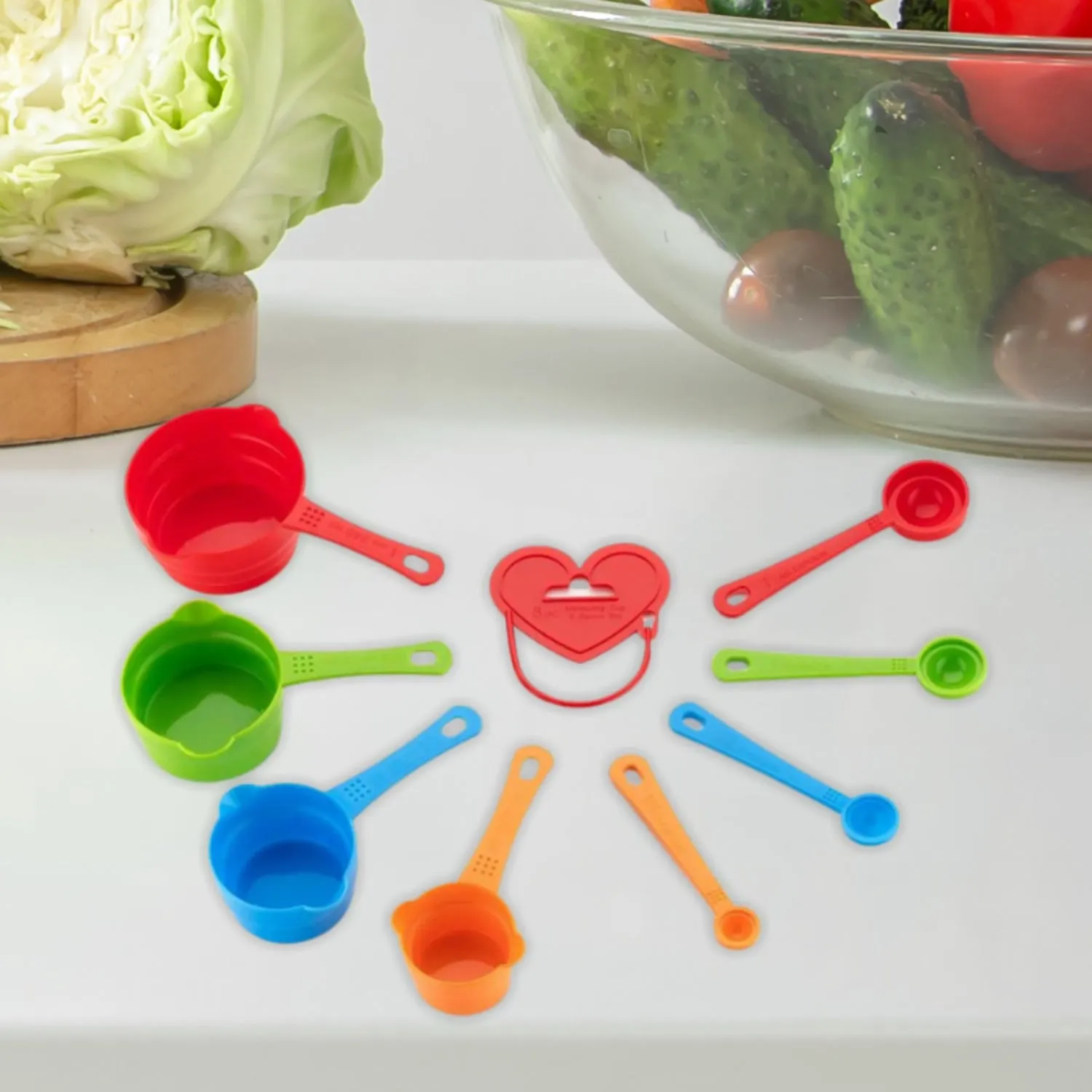 Kitchen Cooking and Baking Metric Measurement Cup Type Spoon (Multicolour) (Set of 8)