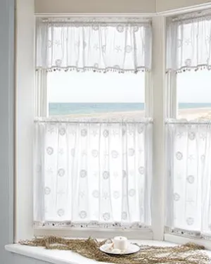 Sand Dollar Kitchen Tier and Valance