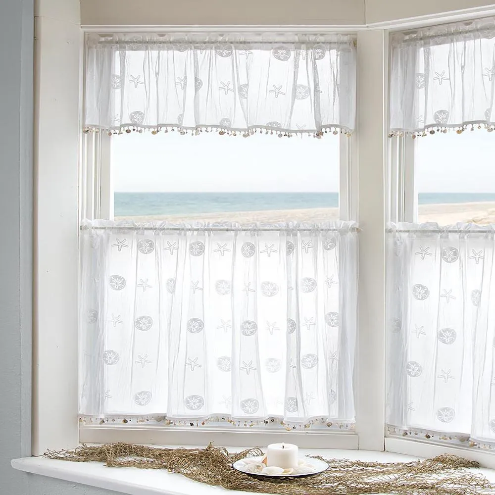 Sand Dollar Kitchen Tier and Valance