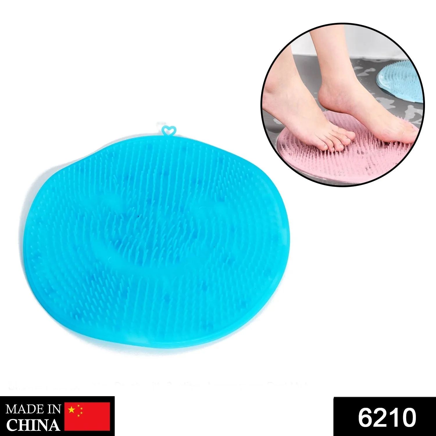Shower Foot Scrubber Brush with Suction, Acupressure Foot Mat